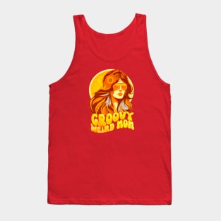 groovy weird moms build character Tank Top